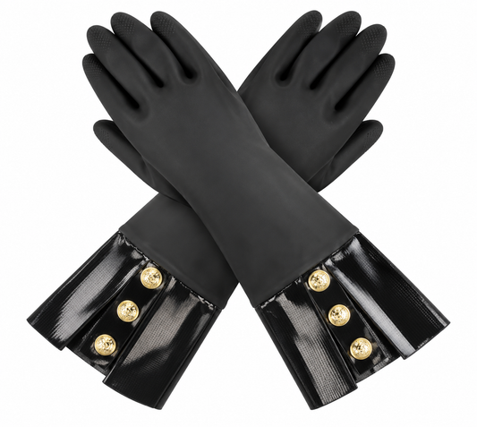 BLACK & GOLD BUTTON THE ELEGANT GLOVE 1200BG-2020 extral long for extra protection christmas gloves stocking stuffers New Years Eve