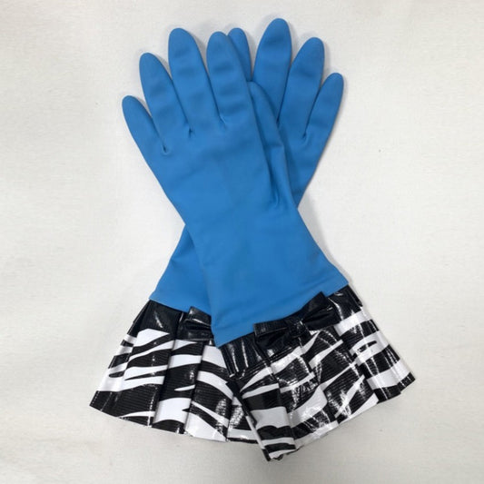 BLUE GLOVE WITH ZEBRA TRIM 1100blu-50