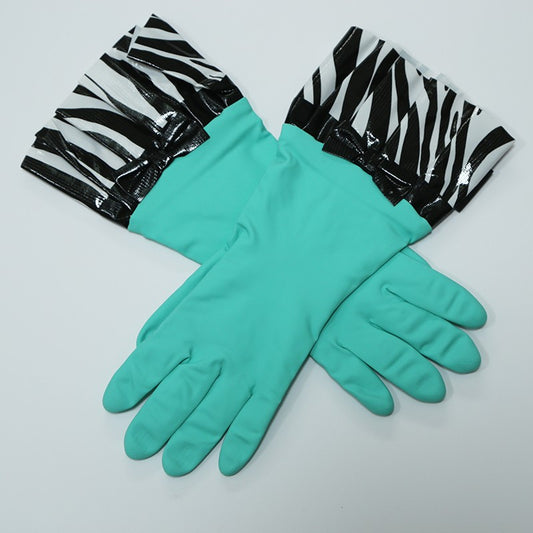 SEA FOAM GREEN GLOVE WITH ZEBRA TRIM AUTHENTIC GLOVEABLES